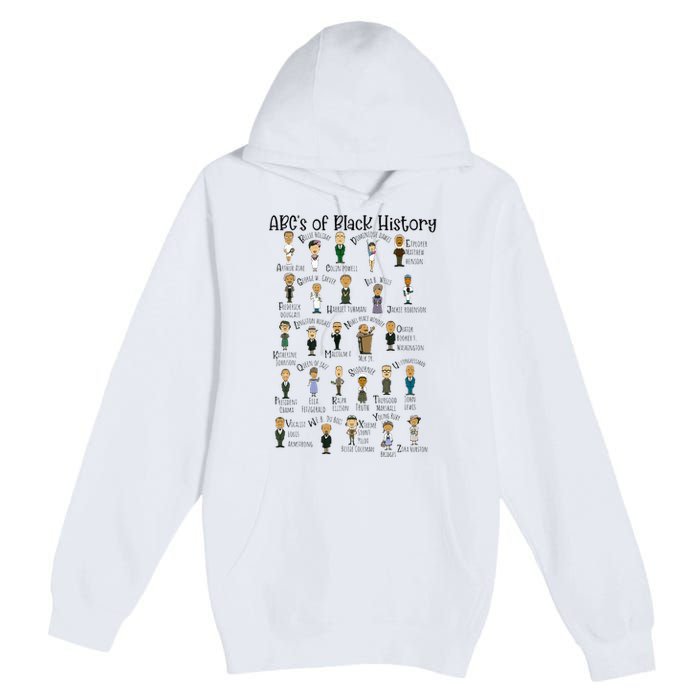 Abcs Of Black History Month Pride For Women Teacher Gift Premium Pullover Hoodie