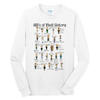 Abcs Of Black History Month Pride For Women Teacher Gift Tall Long Sleeve T-Shirt