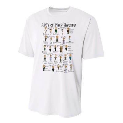 Abcs Of Black History Month Pride For Women Teacher Gift Performance Sprint T-Shirt