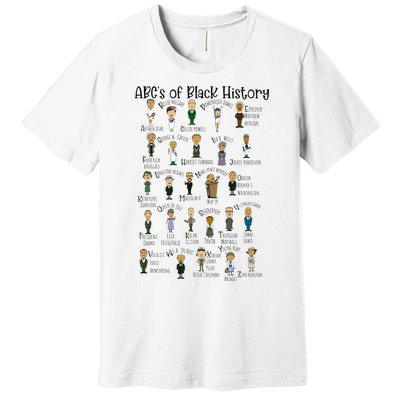 Abcs Of Black History Month Pride For Women Teacher Gift Premium T-Shirt