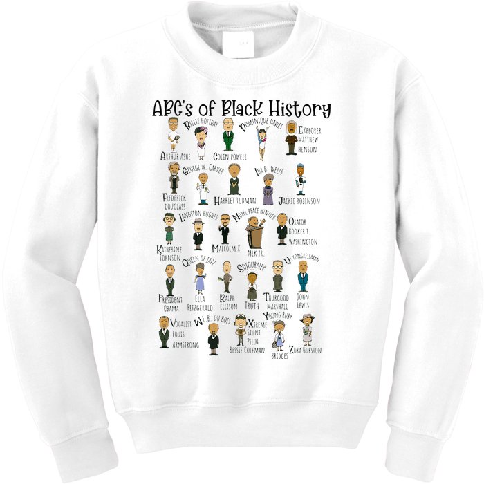 Abcs Of Black History Month Pride For Women Teacher Gift Kids Sweatshirt