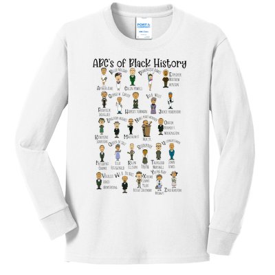 Abcs Of Black History Month Pride For Women Teacher Gift Kids Long Sleeve Shirt