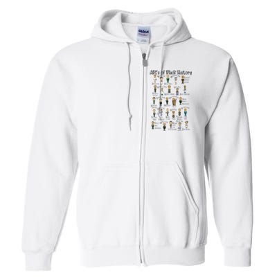 Abcs Of Black History Month Pride For Women Teacher Gift Full Zip Hoodie