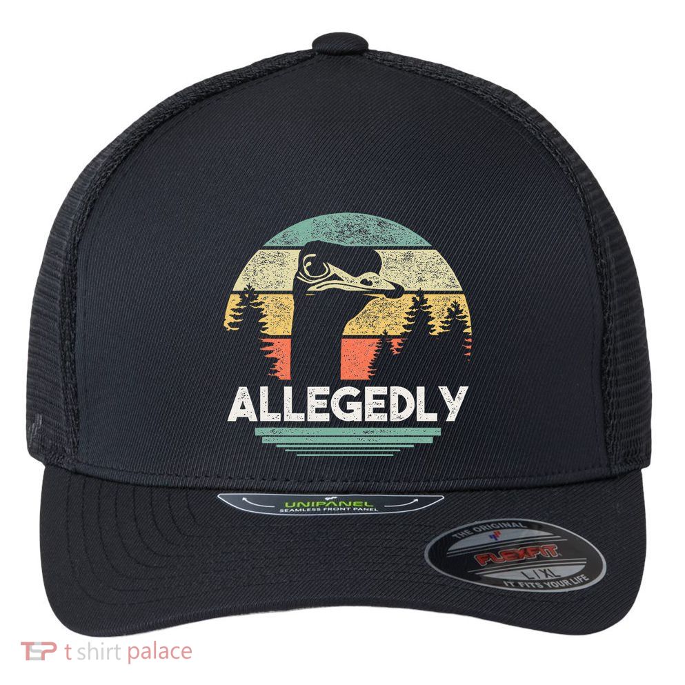 Allegedly Ostrich Bird Lover Flexfit Unipanel Trucker Cap