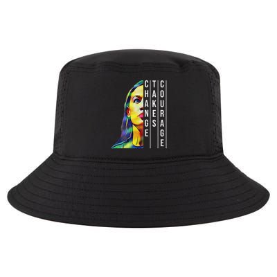 Alexandria Ocasio Cortez Aoc Feminist Political Cool Comfort Performance Bucket Hat