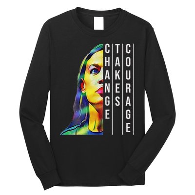 Alexandria Ocasio Cortez Aoc Feminist Political Long Sleeve Shirt