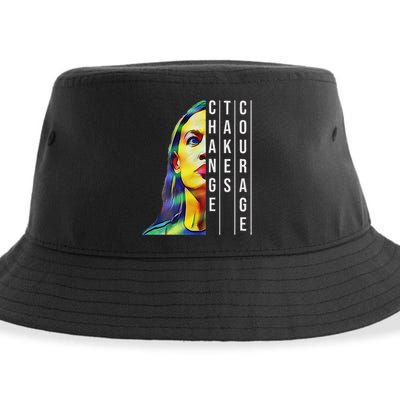 Alexandria Ocasio Cortez Aoc Feminist Political Sustainable Bucket Hat
