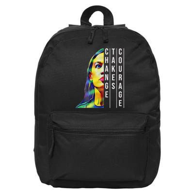 Alexandria Ocasio Cortez Aoc Feminist Political 16 in Basic Backpack