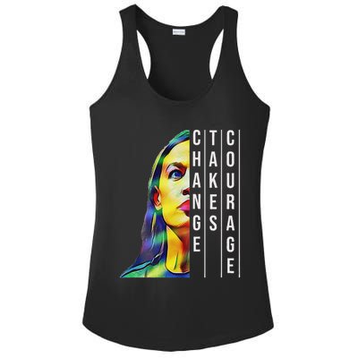 Alexandria Ocasio Cortez Aoc Feminist Political Ladies PosiCharge Competitor Racerback Tank