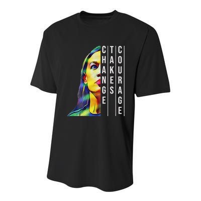 Alexandria Ocasio Cortez Aoc Feminist Political Youth Performance Sprint T-Shirt
