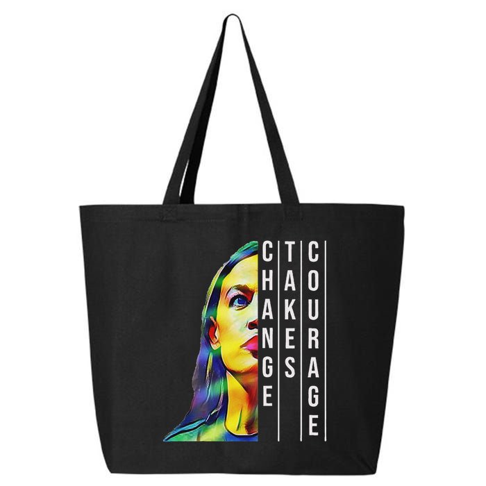 Alexandria Ocasio Cortez Aoc Feminist Political 25L Jumbo Tote