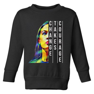 Alexandria Ocasio Cortez Aoc Feminist Political Toddler Sweatshirt
