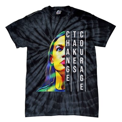 Alexandria Ocasio Cortez Aoc Feminist Political Tie-Dye T-Shirt