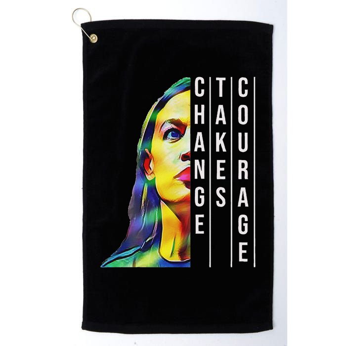 Alexandria Ocasio Cortez Aoc Feminist Political Golf Towel