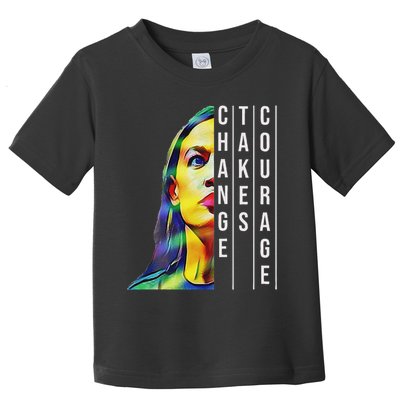 Alexandria Ocasio Cortez Aoc Feminist Political Toddler T-Shirt