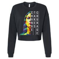 Alexandria Ocasio Cortez Aoc Feminist Political Cropped Pullover Crew
