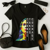 Alexandria Ocasio Cortez Aoc Feminist Political Women's V-Neck T-Shirt