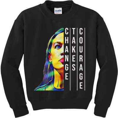 Alexandria Ocasio Cortez Aoc Feminist Political Kids Sweatshirt