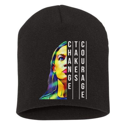 Alexandria Ocasio Cortez Aoc Feminist Political Short Acrylic Beanie