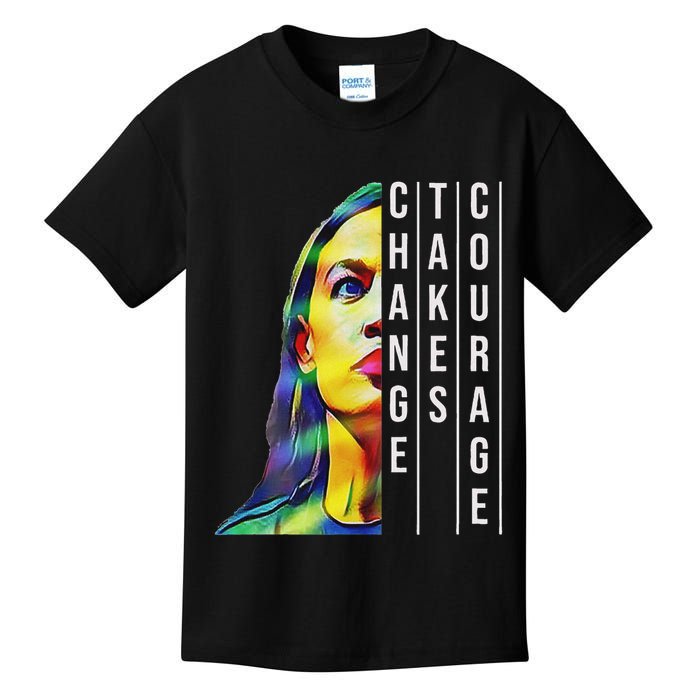 Alexandria Ocasio Cortez Aoc Feminist Political Kids T-Shirt