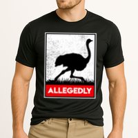Allegedly Ostrich Co. Allegedly Ostrich Funny Flightless Bird Unisex Black Cooling Performance Crew T-Shirt