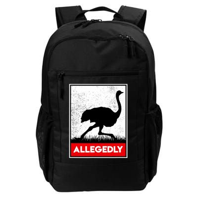 Allegedly Ostrich Co. Allegedly Ostrich Funny Flightless Bird Unisex Black Backpack