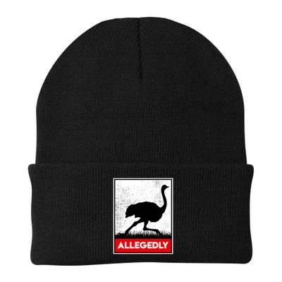 Allegedly Ostrich Co. Allegedly Ostrich Funny Flightless Bird Unisex Black Beanie