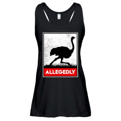 Allegedly Ostrich Co. Allegedly Ostrich Funny Flightless Bird Unisex Black Ladies Essential Flowy Tank