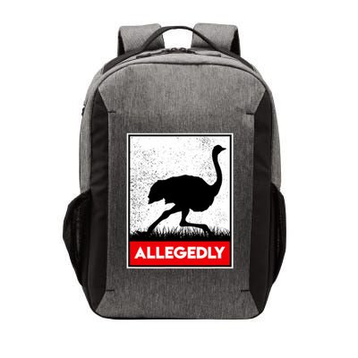 Allegedly Ostrich Co. Allegedly Ostrich Funny Flightless Bird Unisex Black Vector Backpack