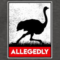Allegedly Ostrich Co. Allegedly Ostrich Funny Flightless Bird Unisex Black Vector Backpack