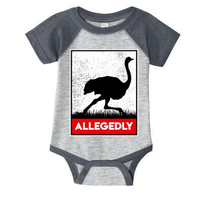 Allegedly Ostrich Co. Allegedly Ostrich Funny Flightless Bird Unisex Black Infant Baby Jersey Bodysuit