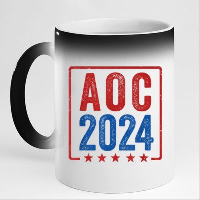 Alexandria Ocasio Cortez For President AOC 2024 Election 11oz Black Color Changing Mug