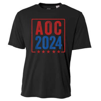 Alexandria Ocasio Cortez For President AOC 2024 Election Cooling Performance Crew T-Shirt