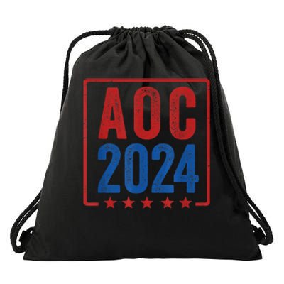 Alexandria Ocasio Cortez For President AOC 2024 Election Drawstring Bag