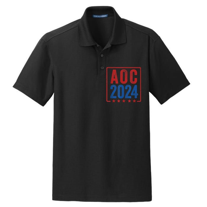 Alexandria Ocasio Cortez For President AOC 2024 Election Dry Zone Grid Polo