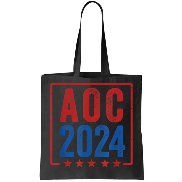 Alexandria Ocasio Cortez For President AOC 2024 Election Tote Bag