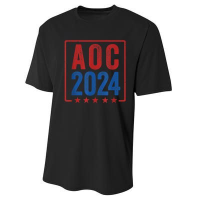 Alexandria Ocasio Cortez For President AOC 2024 Election Performance Sprint T-Shirt