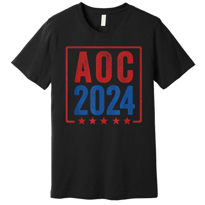 Alexandria Ocasio Cortez For President AOC 2024 Election Premium T-Shirt