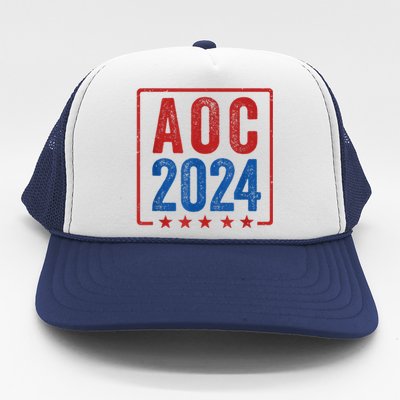 Alexandria Ocasio Cortez For President AOC 2024 Election Trucker Hat