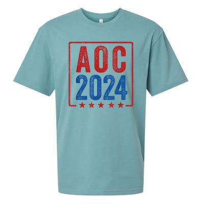 Alexandria Ocasio Cortez For President AOC 2024 Election Sueded Cloud Jersey T-Shirt