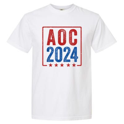 Alexandria Ocasio Cortez For President AOC 2024 Election Garment-Dyed Heavyweight T-Shirt