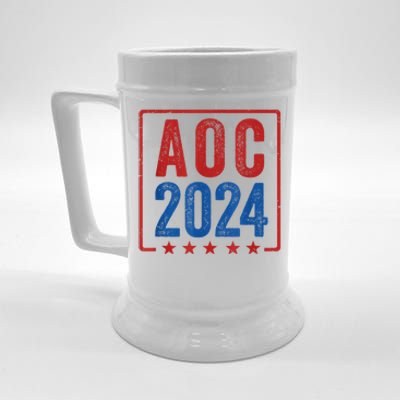 Alexandria Ocasio Cortez For President AOC 2024 Election Beer Stein