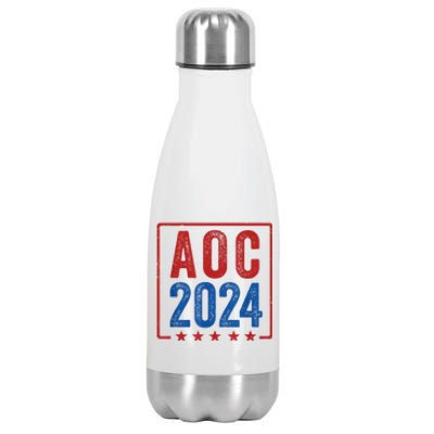 Alexandria Ocasio Cortez For President AOC 2024 Election Stainless Steel Insulated Water Bottle