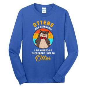 Awesome Otter Costume Cute Easy Animal Zoo Halloween Gift Tall Long Sleeve T-Shirt