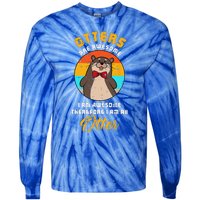 Awesome Otter Costume Cute Easy Animal Zoo Halloween Gift Tie-Dye Long Sleeve Shirt