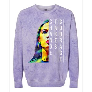 Alexandria Ocasio Cortez Aoc Feminist Political Colorblast Crewneck Sweatshirt