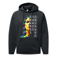 Alexandria Ocasio Cortez Aoc Feminist Political Performance Fleece Hoodie