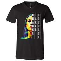 Alexandria Ocasio Cortez Aoc Feminist Political V-Neck T-Shirt