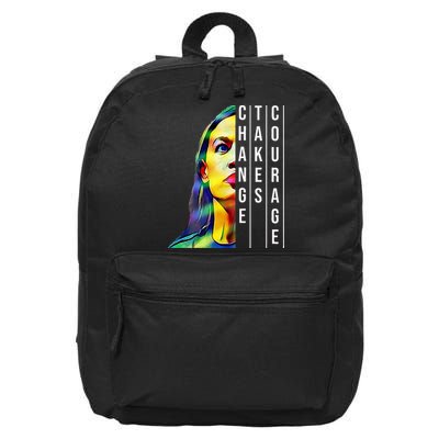 Alexandria Ocasio Cortez Aoc Feminist Political 16 in Basic Backpack