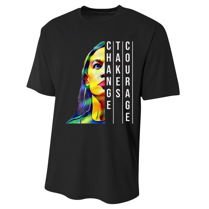 Alexandria Ocasio Cortez Aoc Feminist Political Performance Sprint T-Shirt